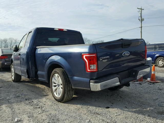 1FTEX1CP9GFD38696 - 2016 FORD F150 SUPER BLUE photo 3