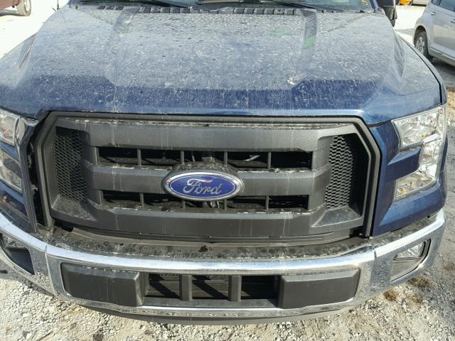 1FTEX1CP9GFD38696 - 2016 FORD F150 SUPER BLUE photo 7