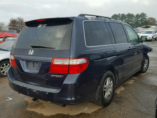 5FNRL38435B012966 - 2005 HONDA ODYSSEY EX BLUE photo 4