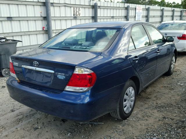 4T1BE32K75U080614 - 2005 TOYOTA CAMRY LE 蓝色 照片 4