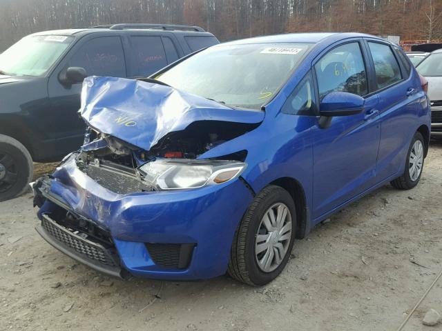 3HGGK5H50HM706918 - 2017 HONDA FIT LX BLUE photo 2