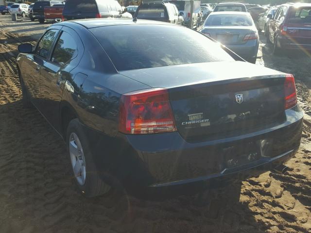 2B3KA43RX8H116208 - 2008 DODGE CHARGER BLACK photo 3