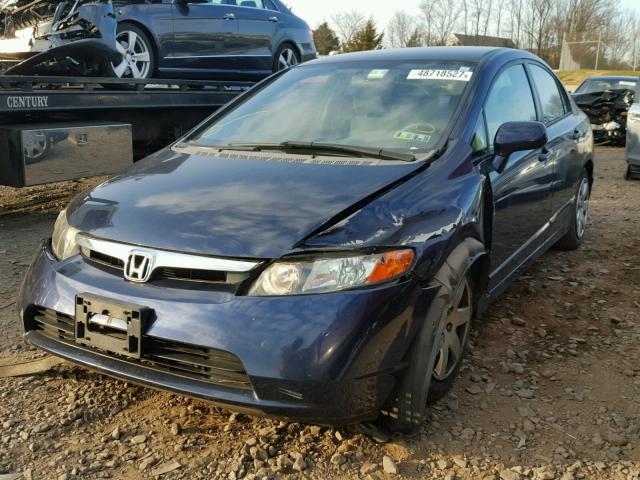 1HGFA16526L122805 - 2006 HONDA CIVIC LX BLUE photo 2