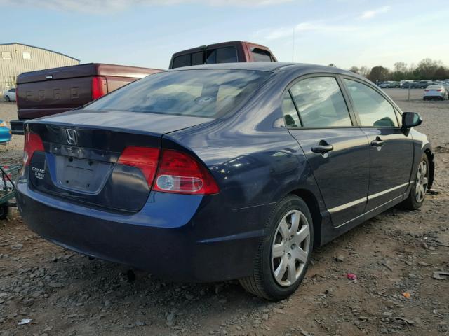 1HGFA16526L122805 - 2006 HONDA CIVIC LX BLUE photo 4