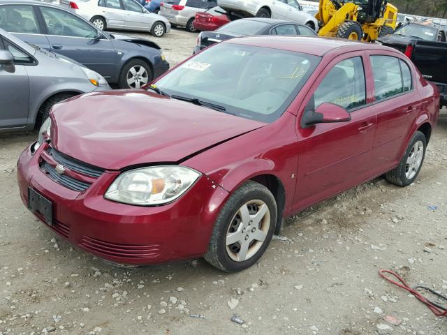 1G1AL58F487166700 - 2008 CHEVROLET COBALT LT RED photo 2