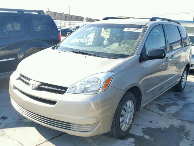 5TDZA23C15S370996 - 2005 TOYOTA SIENNA CE TAN photo 2