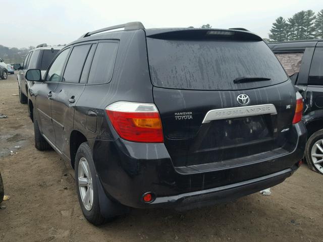 JTEES41A592128861 - 2009 TOYOTA HIGHLANDER BLACK photo 3