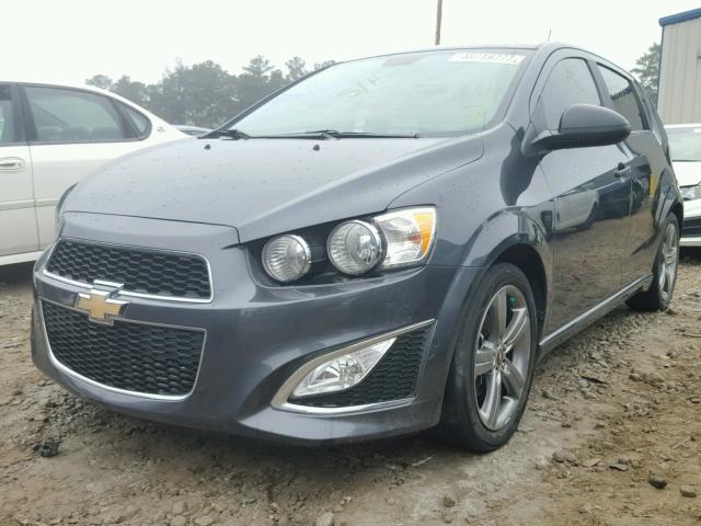 1G1JH6SB1D4167103 - 2013 CHEVROLET SONIC RS GRAY photo 2