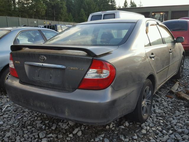 JTDBE32KX30149837 - 2003 TOYOTA CAMRY LE GRAY photo 4