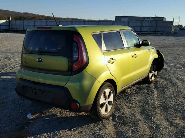 KNDJN2A22E7735188 - 2014 KIA SOUL GREEN photo 4