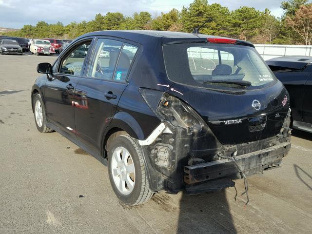 3N1BC13E29L413120 - 2009 NISSAN VERSA S BLACK photo 3