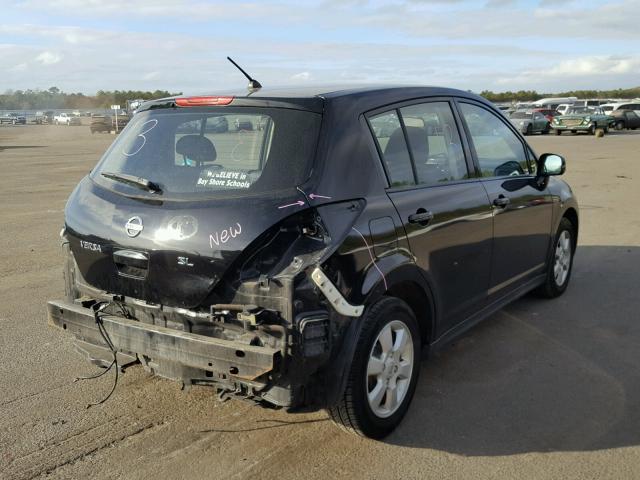 3N1BC13E29L413120 - 2009 NISSAN VERSA S BLACK photo 4