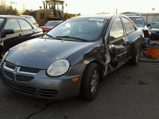 1B3ES56C35D174841 - 2005 DODGE NEON SXT GRAY photo 2