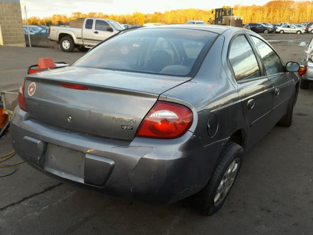 1B3ES56C35D174841 - 2005 DODGE NEON SXT GRAY photo 4