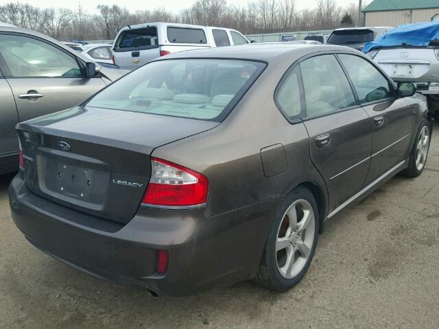 4S3BL616797225610 - 2009 SUBARU LEGACY 2.5 BROWN photo 4