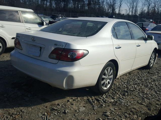 JTHBA30G545053854 - 2004 LEXUS ES 330 WHITE photo 4