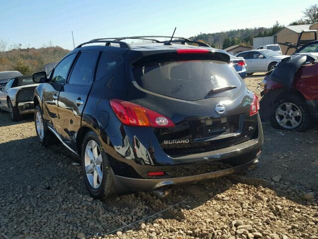 JN8AZ18U99W107084 - 2009 NISSAN MURANO S BLACK photo 3