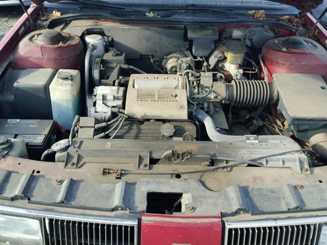 1G3HN54C8JW372402 - 1988 OLDSMOBILE DELTA 88 R RED photo 7