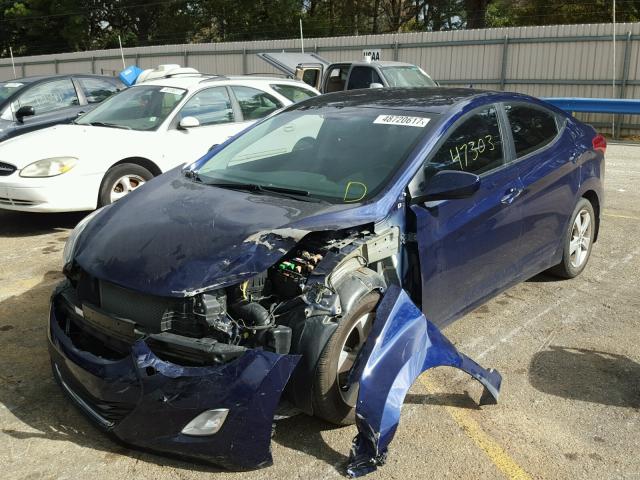 5NPDH4AE7DH409357 - 2013 HYUNDAI ELANTRA GL PURPLE photo 2