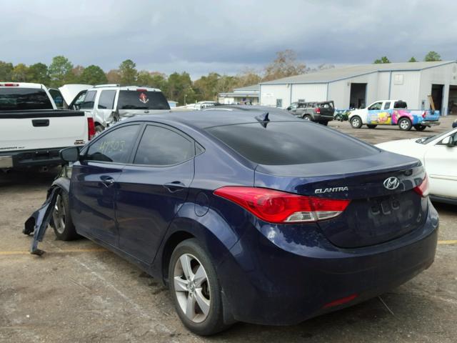 5NPDH4AE7DH409357 - 2013 HYUNDAI ELANTRA GL PURPLE photo 3