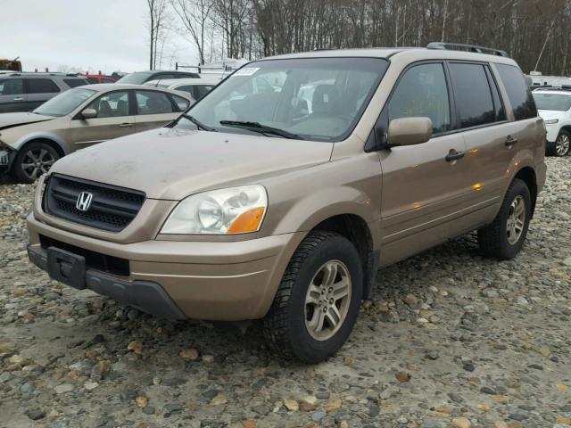 2HKYF18514H605905 - 2004 HONDA PILOT EXL BROWN photo 2