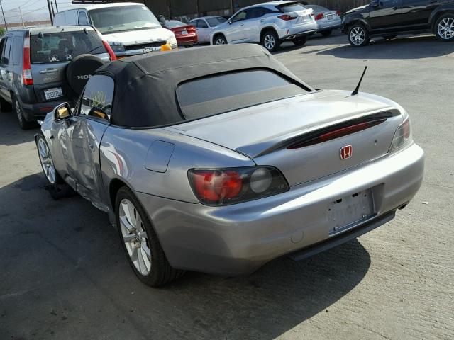 JHMAP11491T003985 - 2001 HONDA S2000 SILVER photo 3