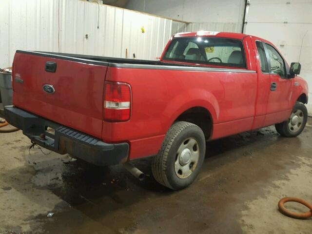 1FTRF12275NA53945 - 2005 FORD F150 RED photo 4