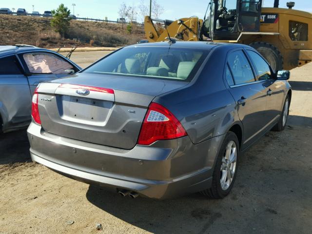 3FAHP0HAXCR188225 - 2012 FORD FUSION SE GRAY photo 4