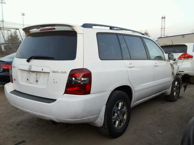 JTEGP21A770147242 - 2007 TOYOTA HIGHLANDER WHITE photo 4