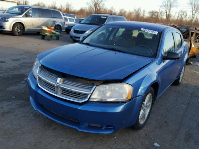 1B3LC56K38N569371 - 2008 DODGE AVENGER SX BLUE photo 2