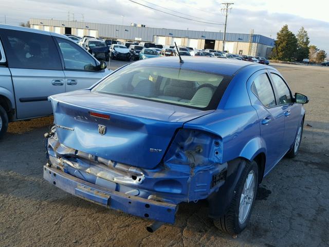 1B3LC56K38N569371 - 2008 DODGE AVENGER SX BLUE photo 4