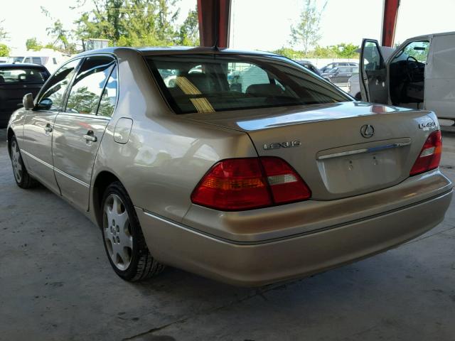 JTHBN30F530118368 - 2003 LEXUS LS 430 GOLD photo 3