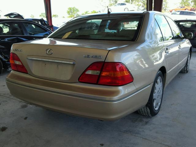 JTHBN30F530118368 - 2003 LEXUS LS 430 GOLD photo 4