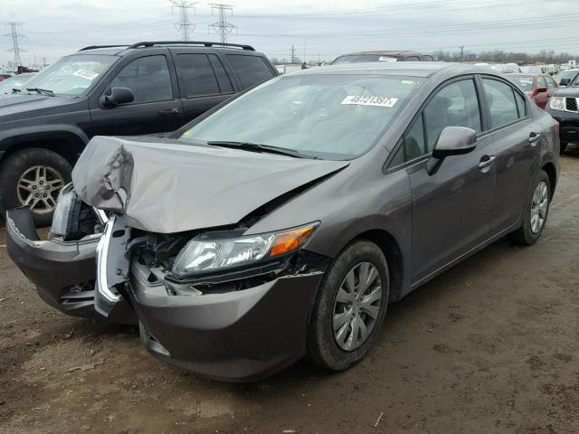 19XFB2F57CE015657 - 2012 HONDA CIVIC LX GRAY photo 2