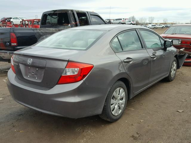 19XFB2F57CE015657 - 2012 HONDA CIVIC LX GRAY photo 4