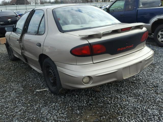 1G2JB5245Y7431615 - 2000 PONTIAC SUNFIRE SE TAN photo 3