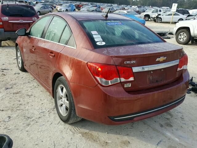 1G1PF5SC1C7204490 - 2012 CHEVROLET CRUZE LT BURGUNDY photo 3