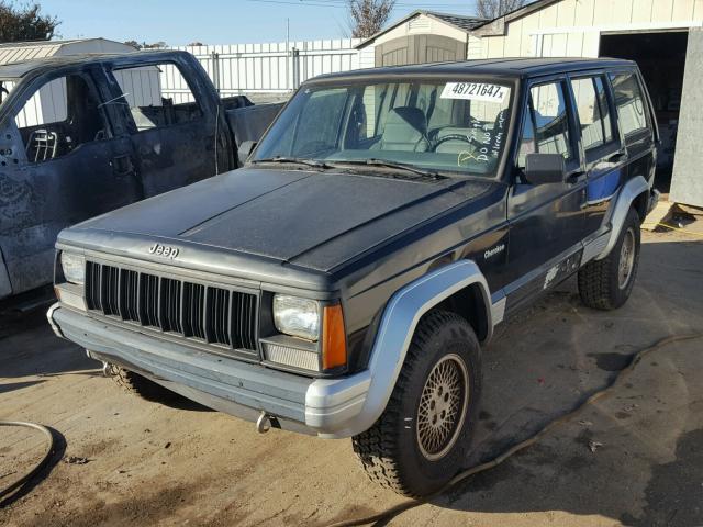 1J4FJ28S7TL192264 - 1996 JEEP CHEROKEE S BLACK photo 2