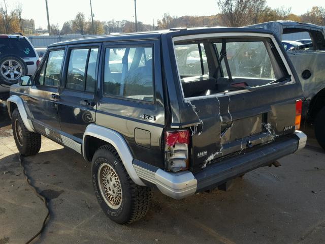 1J4FJ28S7TL192264 - 1996 JEEP CHEROKEE S BLACK photo 3