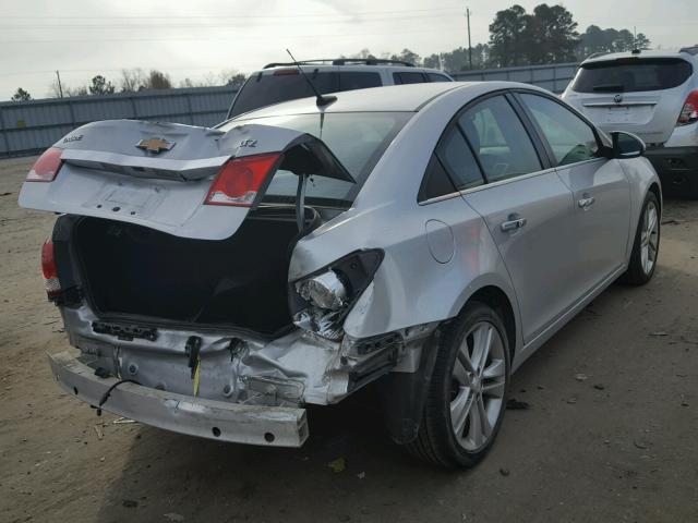 1G1PH5SC9C7283126 - 2012 CHEVROLET CRUZE LTZ SILVER photo 4