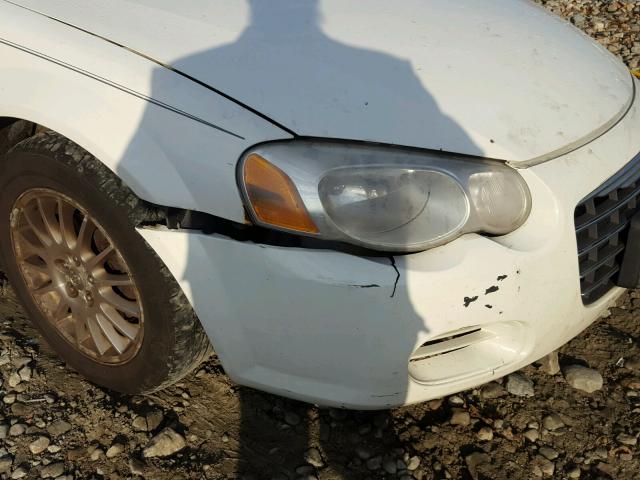 1C3EL46J65N672857 - 2005 CHRYSLER SEBRING WHITE photo 9