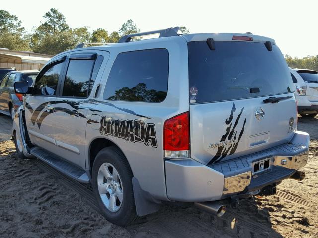 5N1AA08A95N738920 - 2005 NISSAN ARMADA SE SILVER photo 3