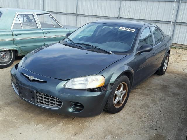 1C3EL46X43N548507 - 2003 CHRYSLER SEBRING LX GREEN photo 2