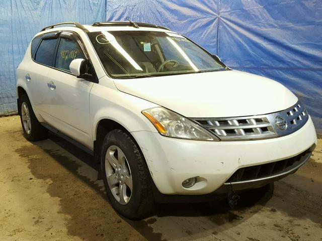 JN8AZ08W33W212660 - 2003 NISSAN MURANO SL WHITE photo 1