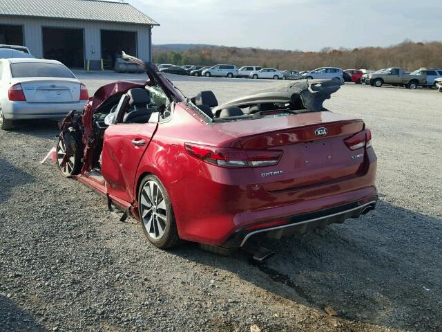 5XXGW4L29GG098553 - 2016 KIA OPTIMA SX RED photo 3