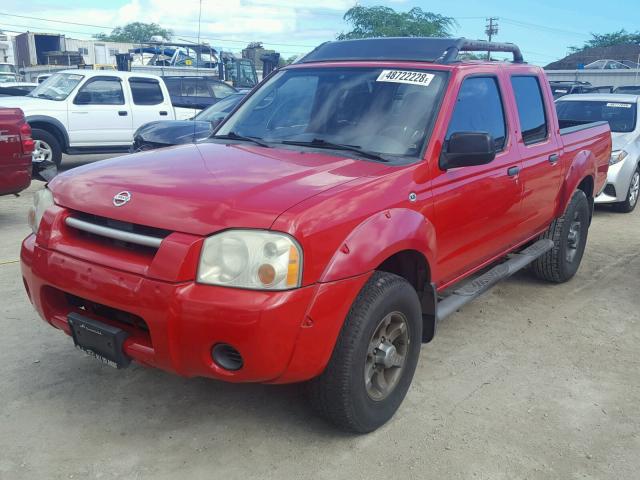 1N6ED27T04C401314 - 2004 NISSAN FRONTIER C RED photo 2