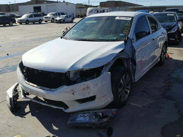 1HGCR2F39DA098205 - 2013 HONDA ACCORD LX WHITE photo 2