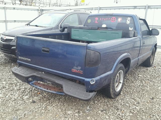 1GTCS14W728205282 - 2002 GMC SONOMA BLUE photo 4