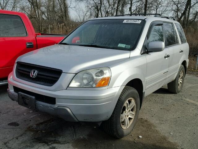 2HKYF18564H572769 - 2004 HONDA PILOT EXL GRAY photo 2