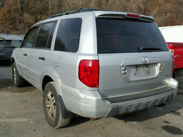 2HKYF18564H572769 - 2004 HONDA PILOT EXL GRAY photo 3